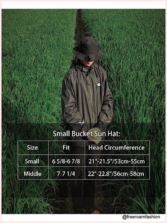 Extra Large Quick-Dry Bucket Hat with Chin Strap Packable Sun Hat